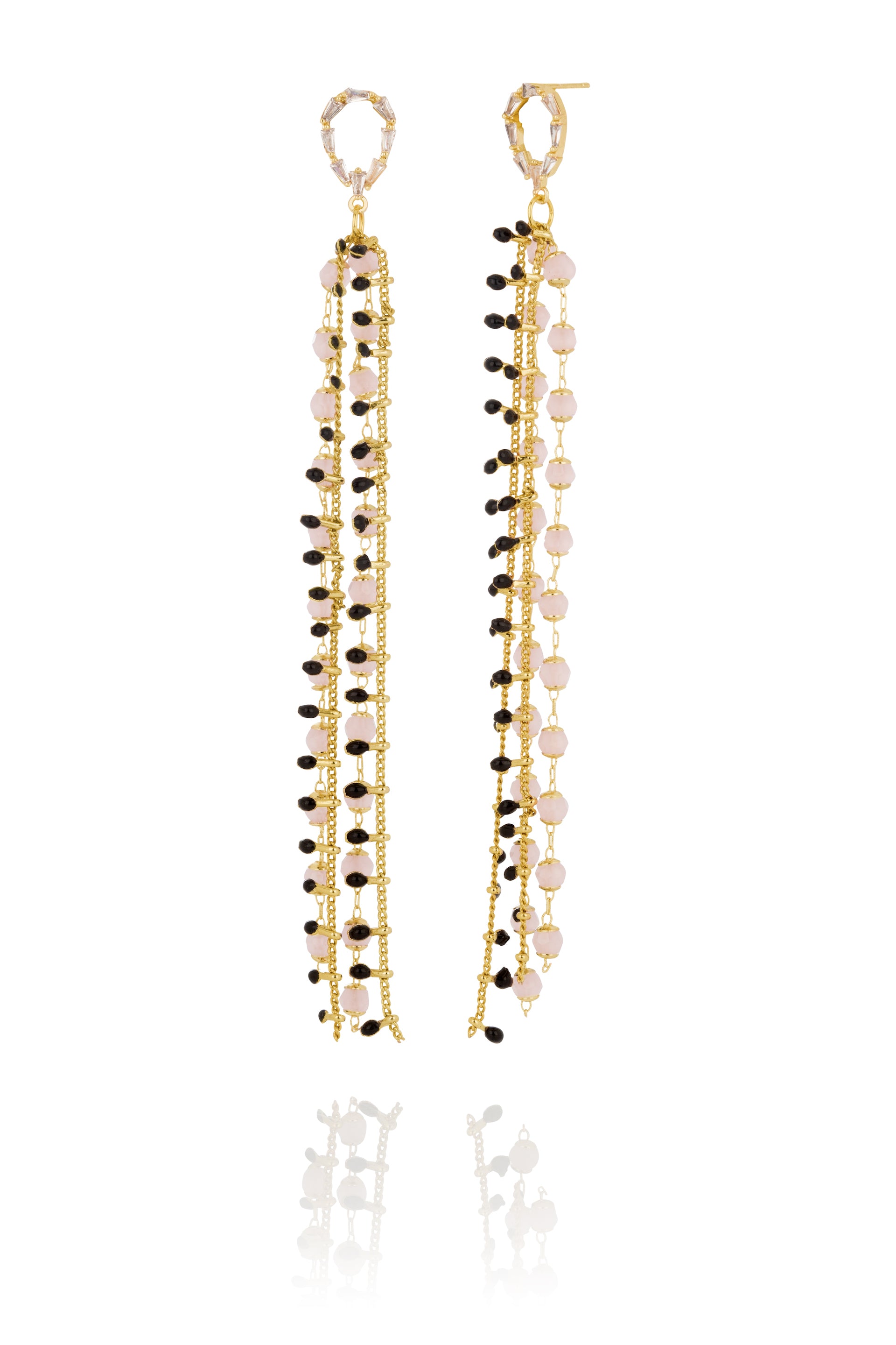 Blóm - Earrings Frill Light Pink