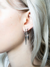 Steel Hoops Charm Earrings