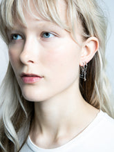 Steel Hoops Charm Earrings