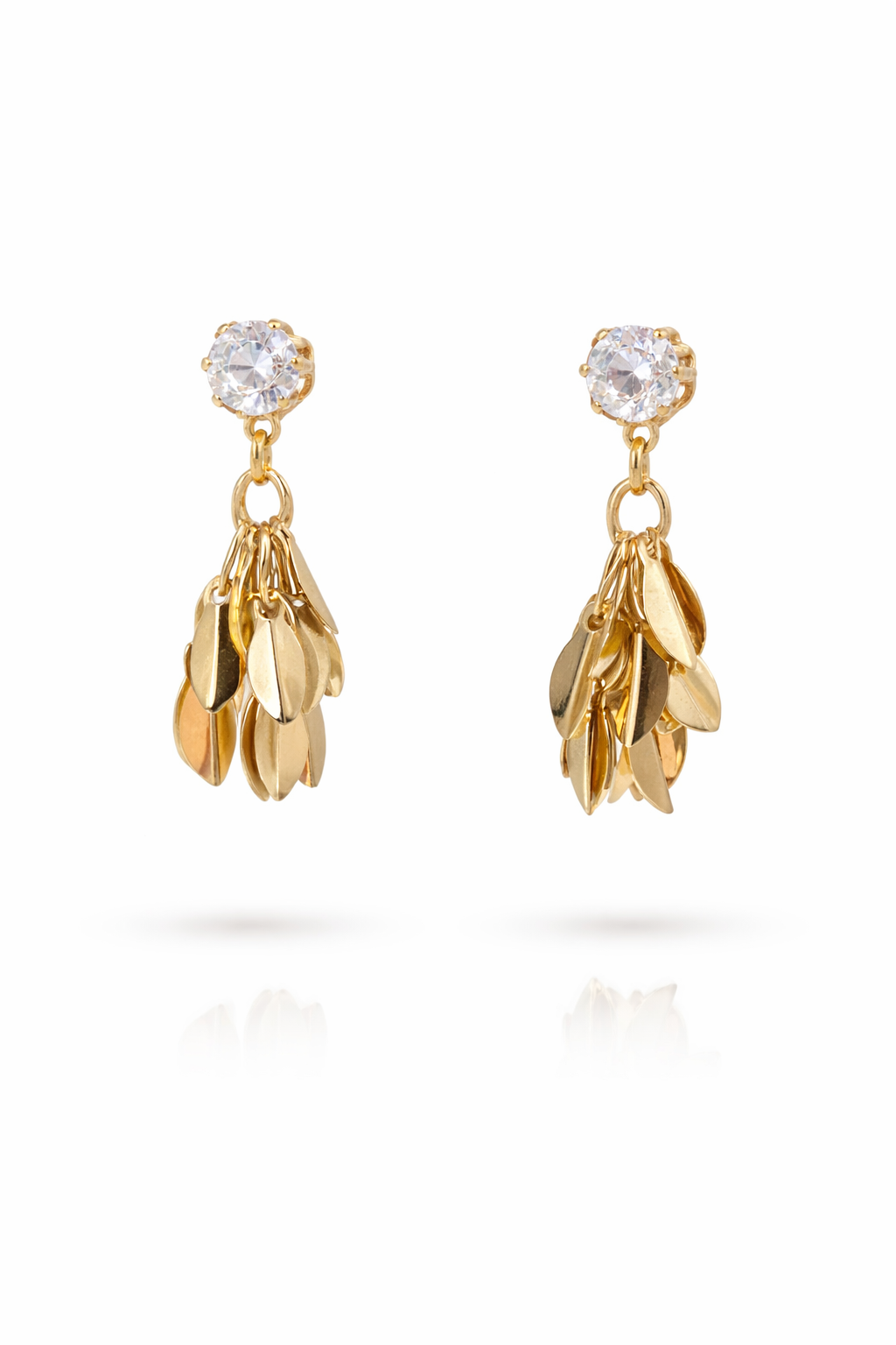 Sample: Mini Golden Leaf Earrings