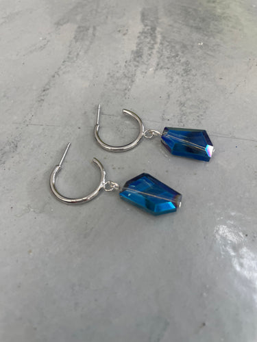 Sample Hoops Abstract Stainless Steel Blue