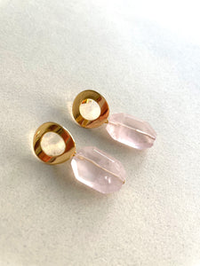 Sample: Rose Quartz Earrings Large