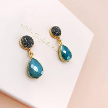 Quartz Drop Earrings Turquoise